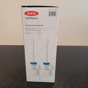 OXO SoftWorks - 2-Pack Toilet Brush Set (White) ***BRAND NEW***